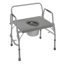 product image Extra-Wide Heavy-Duty Drop-Arm Steel Commode