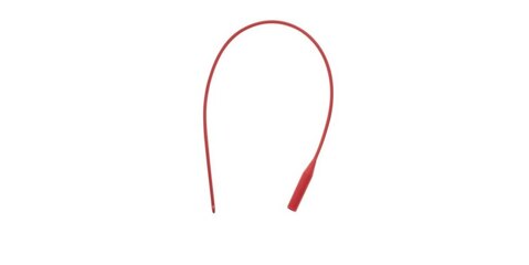 Red Rubber Latex Urethral Catheter