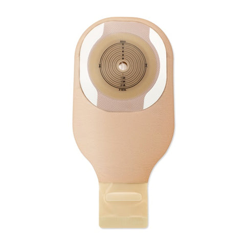 One-Piece Drainable Ostomy Pouch – Flat CeraPlus Barrier, Lock 'n Roll Microseal Closure, Tape, Filter