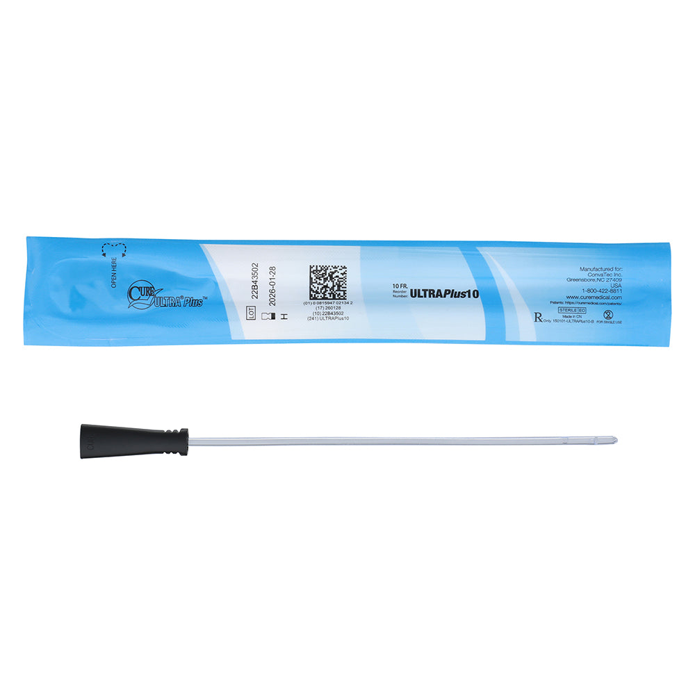 Cure Ultra® Plus™ - Female 8” / Straight Tip / Ready-to-Use Catheters for Women