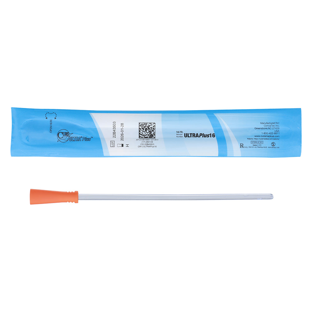 Cure Ultra® Plus™ - Female 8” / Straight Tip / Ready-to-Use Catheters for Women