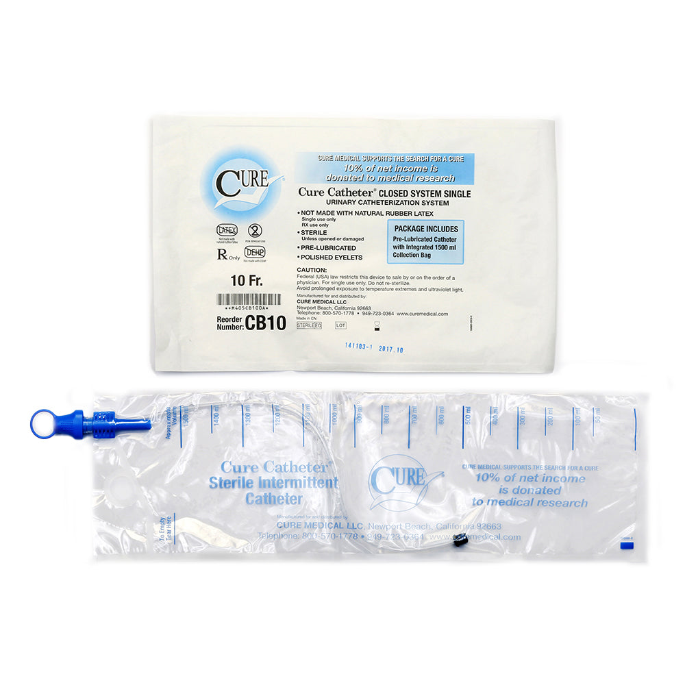 Cure Catheter® - Closed System / Unisex / Straight Tip