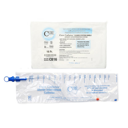Cure Catheter® - Closed System / Unisex / Straight Tip