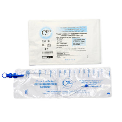 Cure Catheter® - Closed System / Unisex / Straight Tip