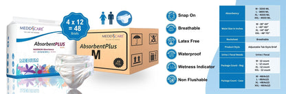Meddcare Absorbent Plus Overnight Brief