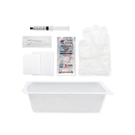 TruAdvance® Foley Insertion Tray, Pre-Saturated PVP Swabsticks