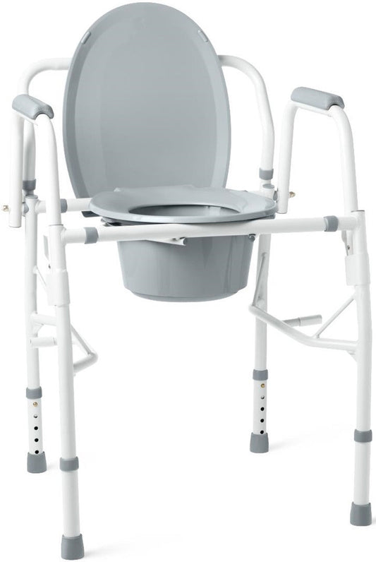 Medline Steel Drop-Arm Commode