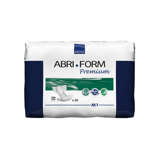 Abri-Form Premium M1 Unisex Adult Disposable Diaper with tabs, Moderate Absorbency