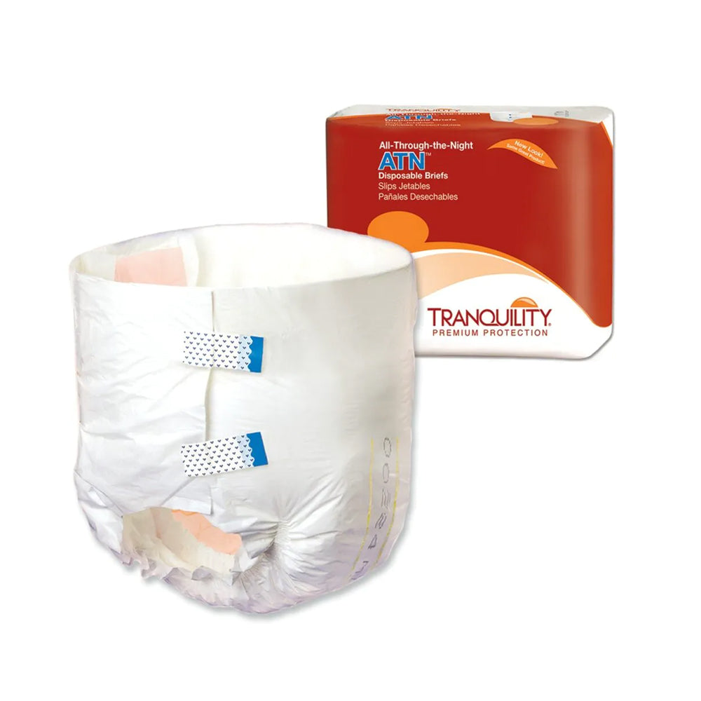 Tranquility Adult Diapers with Tabs Disposable All-Through-The-Night, Maximum