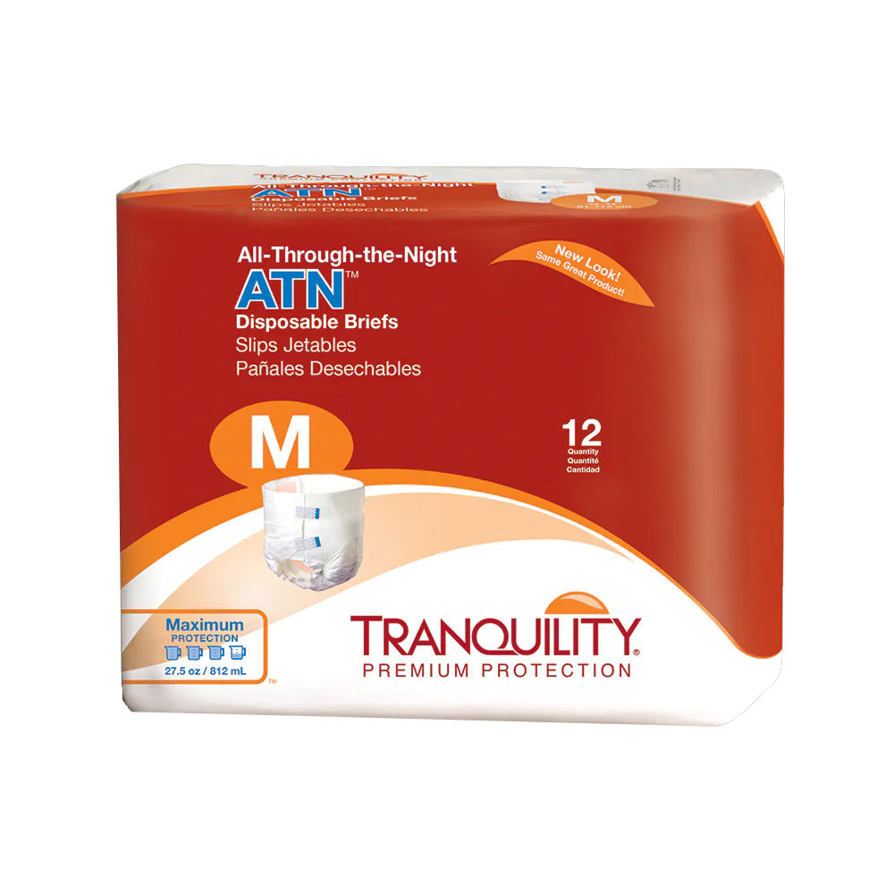 Tranquility Adult Diapers with Tabs Disposable All-Through-The-Night, Maximum