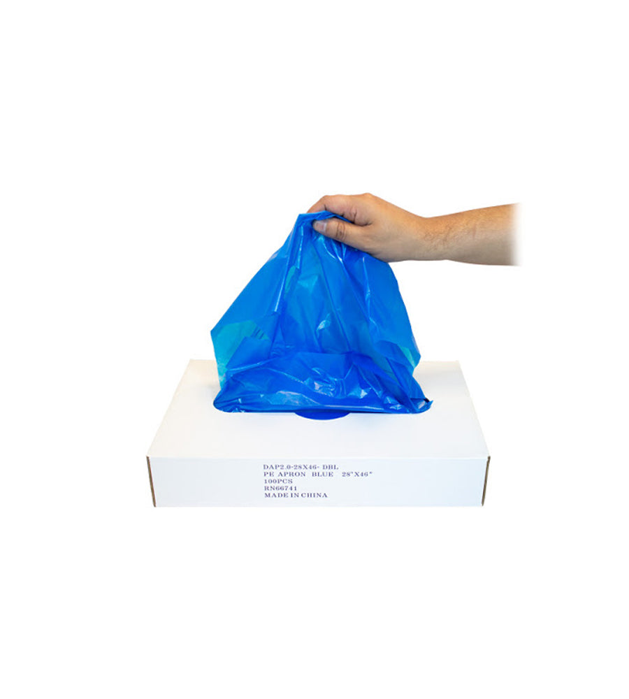 Blue Polythylene Disposable Apron