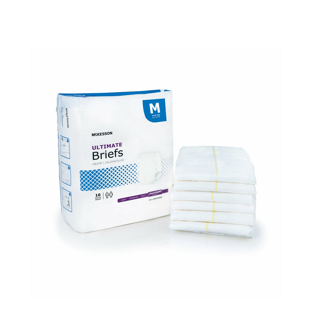 McKesson Ultimate Brief Adult Diapers with Tabs, Maximum Absorbency