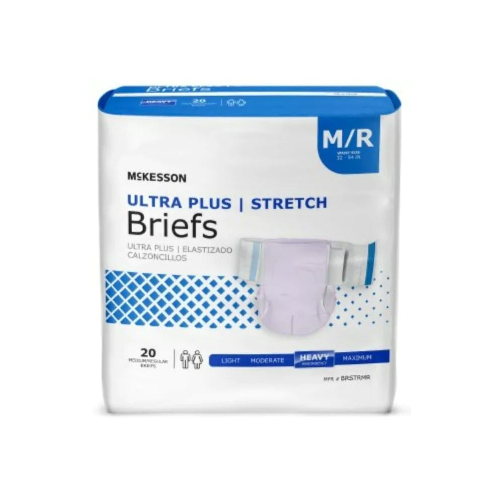 McKesson Ultra Plus Stretch Adult Diapers with Tabs, Heavy