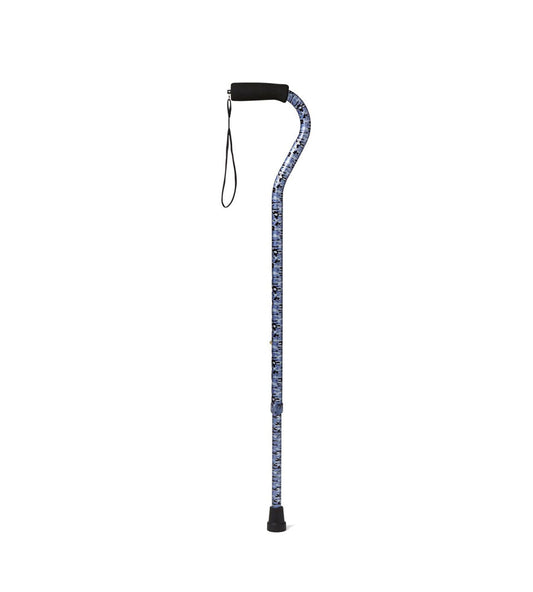 Offset Cane, Blue Camo, Aluminum