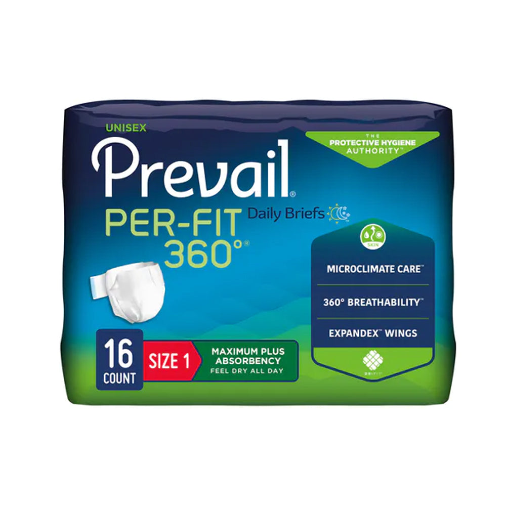 Prevail Per-Fit 360 Daily Adult Diapers with Tabs, Maximum Plus