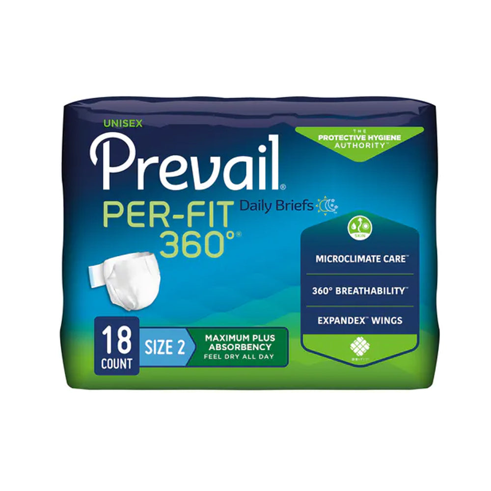 Prevail Per-Fit 360 Daily Adult Diapers with Tabs, Maximum Plus