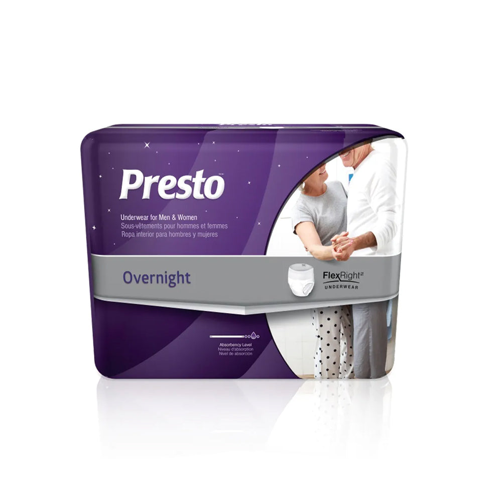 Presto FlexRight Protective Underwear, Overnight Absorbency