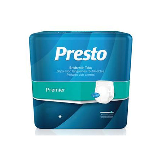 Presto Premier Briefs with Tabs, Moderate Absorbency