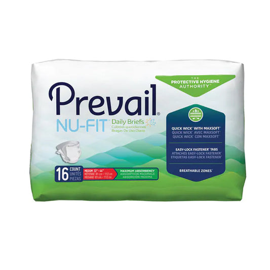 Prevail Nu-Fit Adult Diapers with Tabs, Maximum