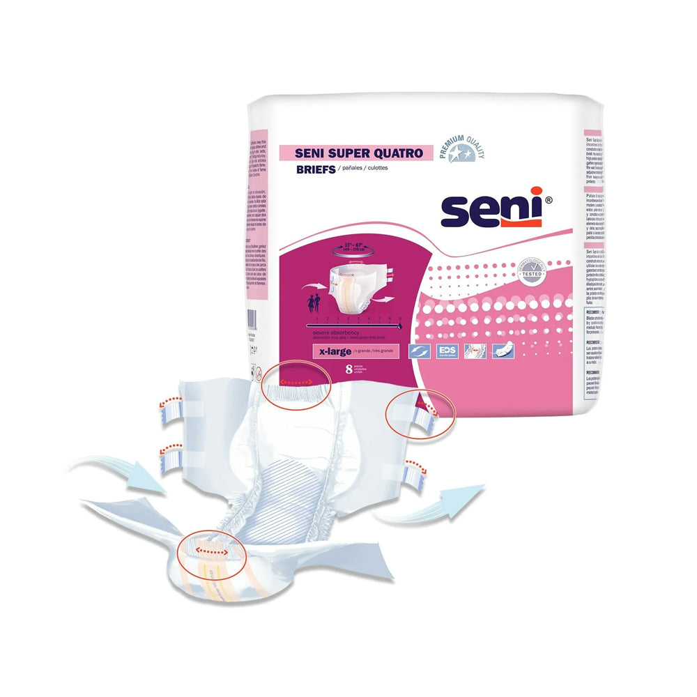 Seni Super Quatro Adult Diapers with Tabs