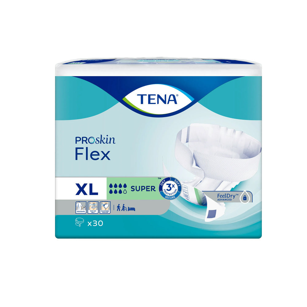 TENA ProSkin Flex Super Adult Diapers, Maximum Absorbency