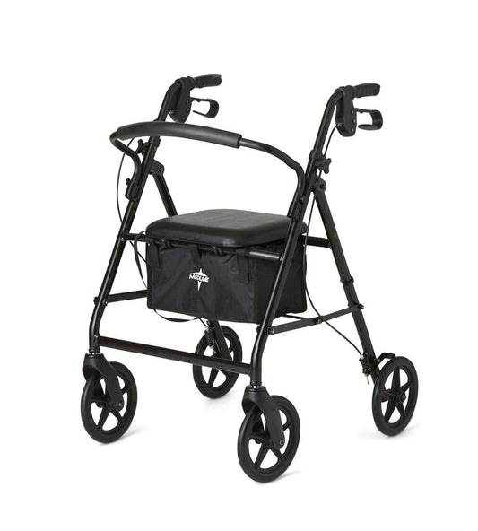 Basic Steel Rollator with 8" Wheels, Black