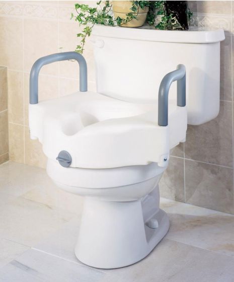 Medline Raised toilet seat w/ arms